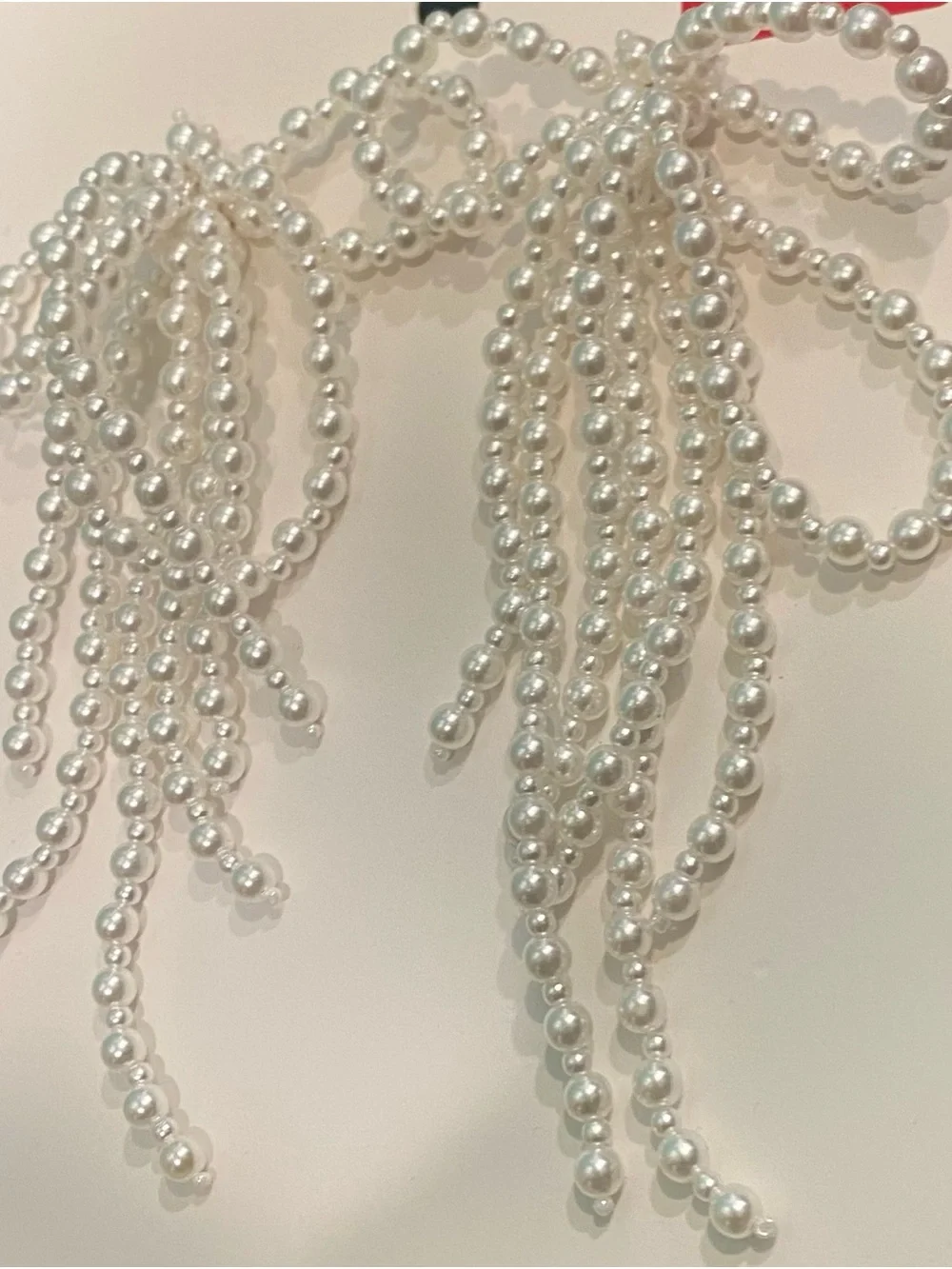 Elegant White Pearl Cascade Statement Earrings